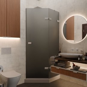 TREND DOOR GK-862AG135ONE-01 белый матовый стекло графитовое матовое #1