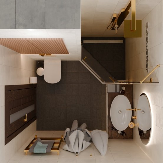TREND DOOR GK-862AG135ONE-01 золотой гальванический стекло бронзовое #5