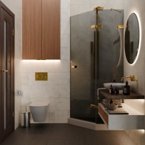 TREND DOOR GK-862AG135ONE-01 золотой гальванический стекло графитовое #4