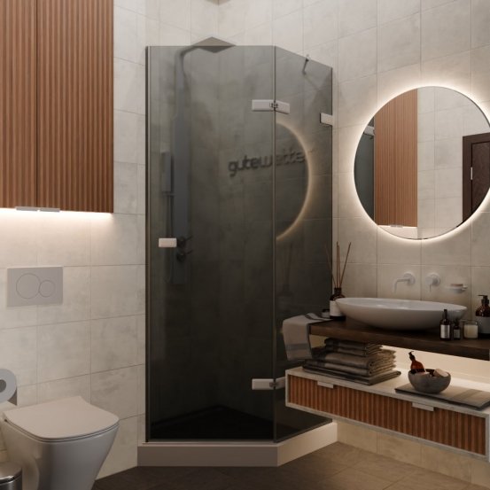 TREND DOOR GK-862AG135ONE-01 белый матовый стекло графитовое #1