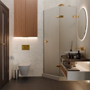 TREND DOOR GK-862AG135ONE-01 золотой гальванический стекло матовое #4