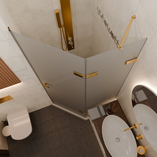 TREND DOOR GK-862AG135ONE-01 золотой металлик стекло матовое #2