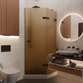 TREND DOOR GK-862AG135ONE-01 черный матовый стекло бронзовое матовое #1