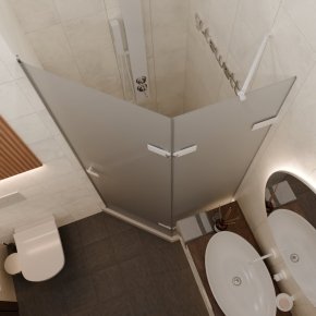 TREND DOOR GK-862AG135ONE-01 белый матовый стекло матовое #2