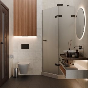 TREND DOOR GK-862AG135ONE-01 черный матовый стекло матовое #4