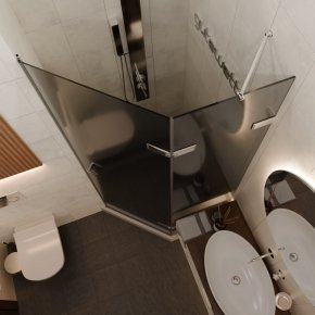 TREND DOOR GK-862AG135ONE-01 хром блестящий стекло графитовое #2