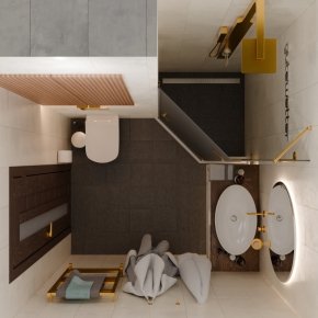 TREND DOOR GK-862AG135ONE-01 золотой металлик стекло графитовое матовое #5