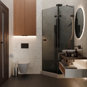 TREND DOOR GK-862AG135ONE-01 черный матовый стекло графитовое #4